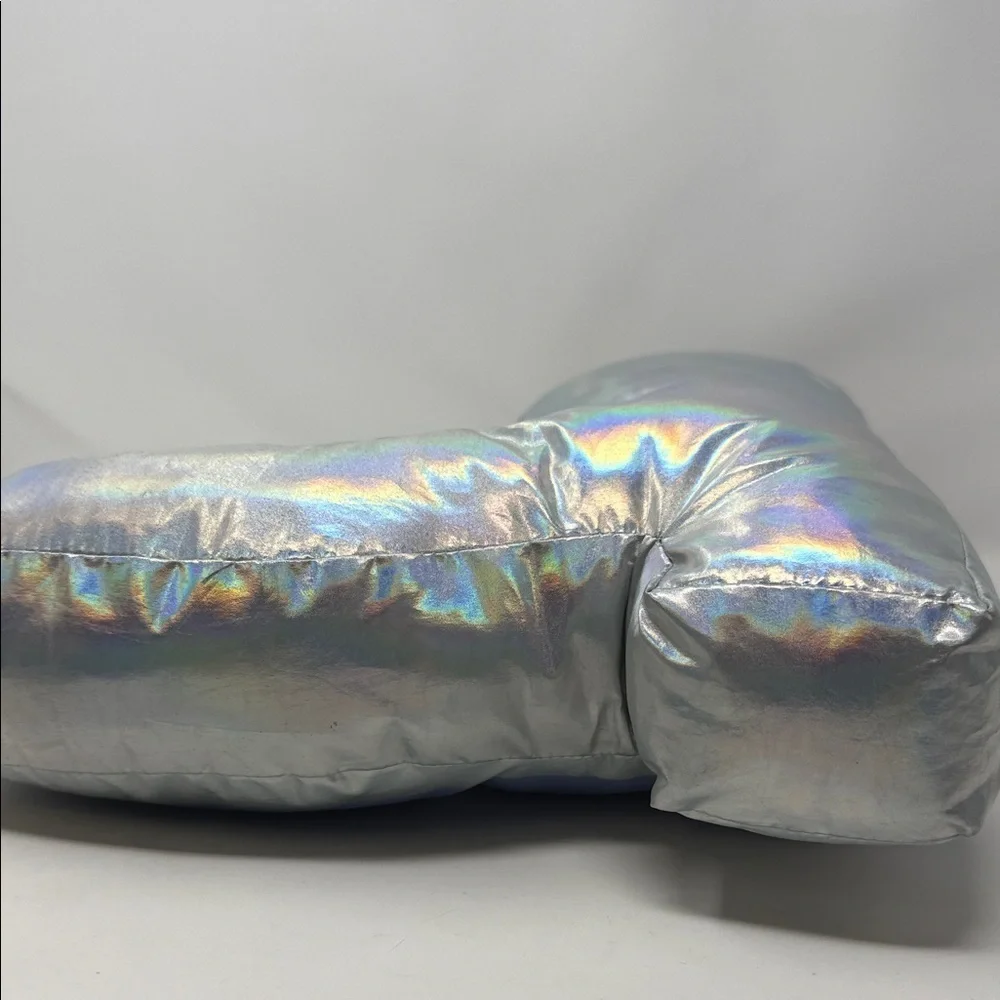 Limited Too -Silver and Purple Cowboy Boot Plush Rest Pillow 12x18”